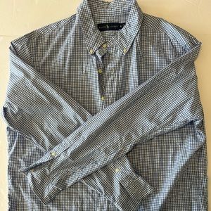 Ralph Lauren Shirt Men's Sz XL Plaid Button-Down Collar 100% Cotton Classic Fit